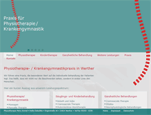 Tablet Screenshot of kg-praxis-werther.de